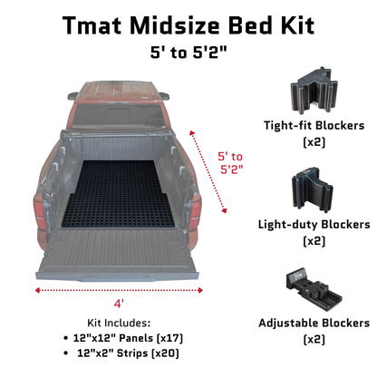 Tmat Midsize Truck Bed Organizer Slide Out Mat | Universal Fit