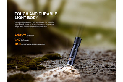 Fenix E05R Mini Keychain LED Flashlight - 400 Lumens