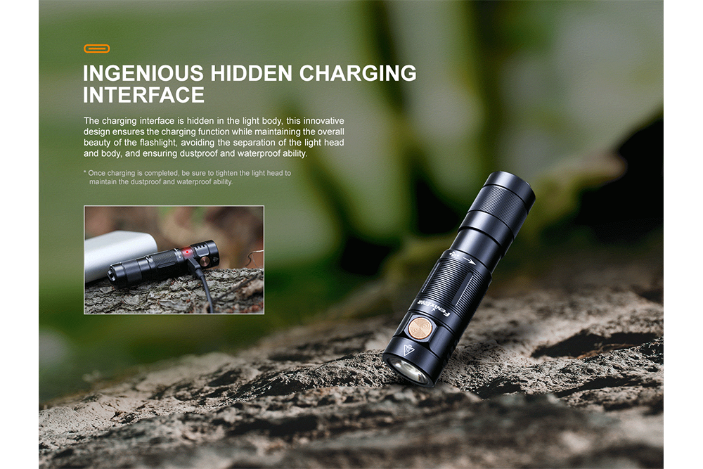 Fenix E09R Rechargeable High-Output Flashlight  - 600 Lumens