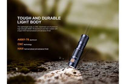 Fenix E09R Rechargeable High-Output Flashlight  - 600 Lumens