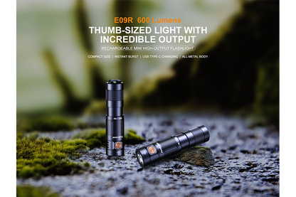 Fenix E09R Rechargeable High-Output Flashlight  - 600 Lumens