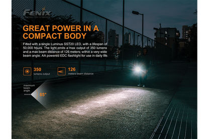 Fenix E20 V2.0 EDC Flashlight - 350 Lumens