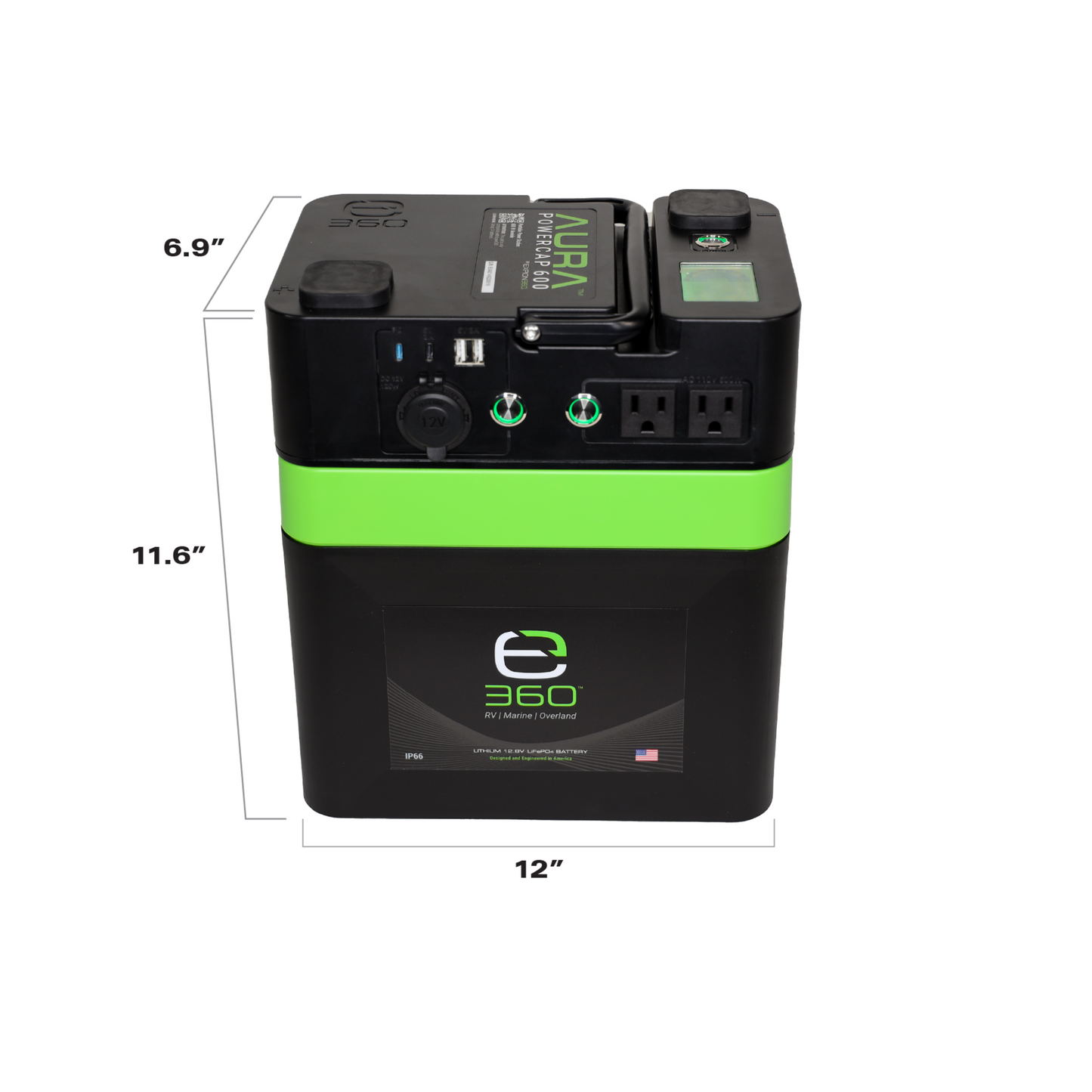 80Ah AURA Powercap 600W Inverter Power System