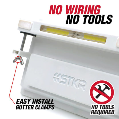 EZ Solar Home Security Floodlight - Gutter Mounted