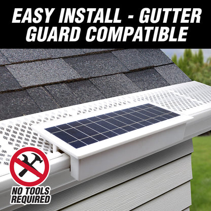 EZ Solar Home Security Floodlight - Gutter Mounted