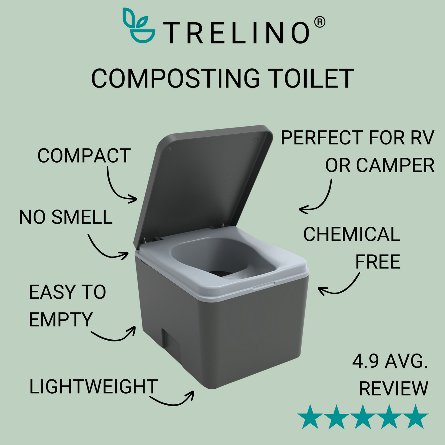 Trelino Evo S - Portable Composting Toilet