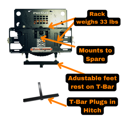 Jeep Wrangler JK (2007-2018) Cargo Carrier & Bike Rack | rucRak GRUNT