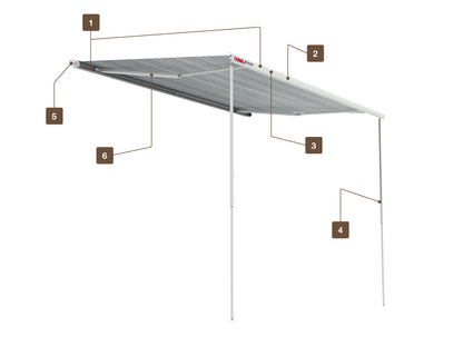 Fiamma F80S Roof-Mount Manual Awnings - Black