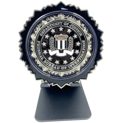 FBI Challenge Coin - Special Agent Intel Analyst - Thin Blue Line BL13-020