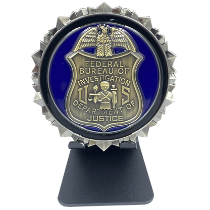EL9-005 FBI Challenge Coin Special Agent Intel Analyst Federal Thin Blue Line