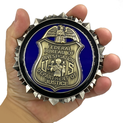 EL9-005 FBI Challenge Coin Special Agent Intel Analyst Federal Thin Blue Line