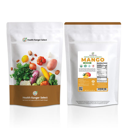Organic Freeze-Dried Mango Diced 2 oz (57g) (Best Before Date: Sept 10, 2026)