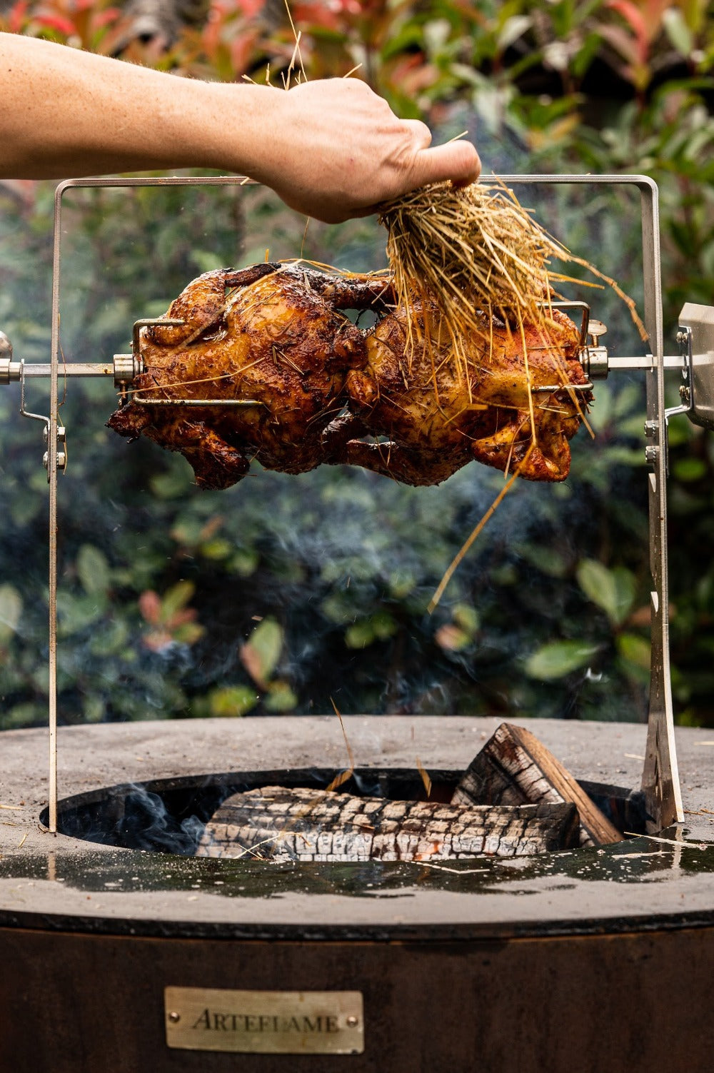 Barbecue Grill Rotisserie for your Arteflame Grill With Cordless Motor