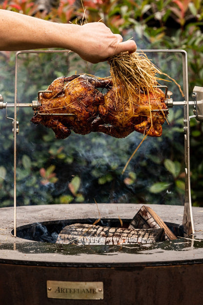 Barbecue Grill Rotisserie for your Arteflame Grill With Cordless Motor