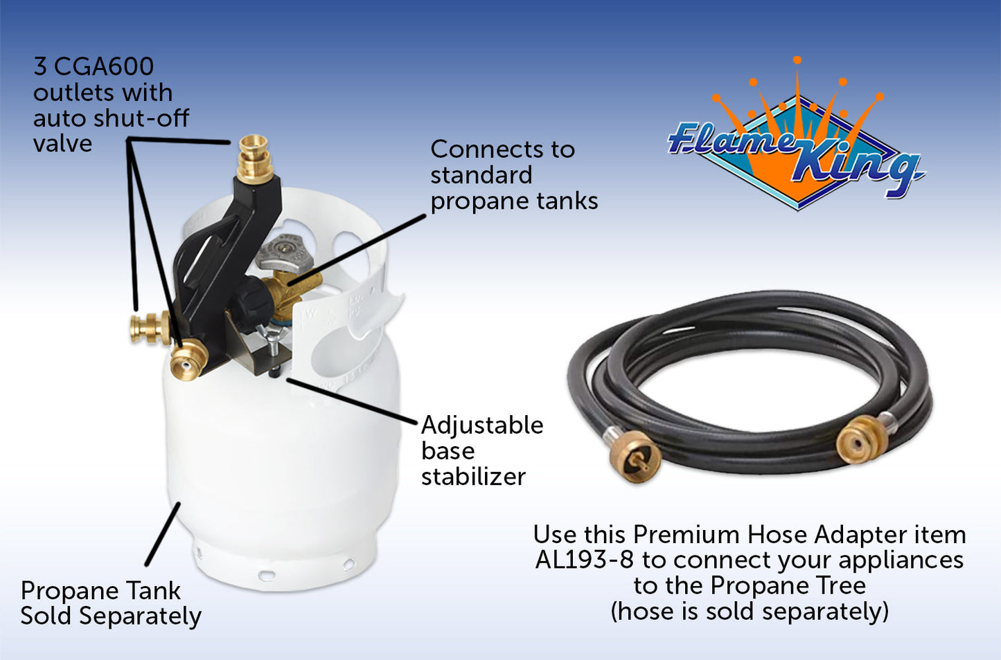 Flame King Mini 3-Ports Distribution Tree for Camping