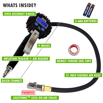 FlowPro® 2.0 Digital Tire Inflator with Pressure Gauge - 200 PSI