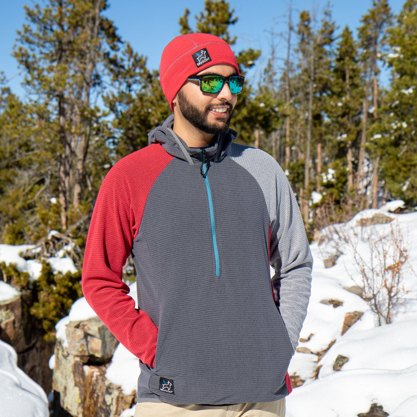 Men's Half-Zip Hooded Pullover 135