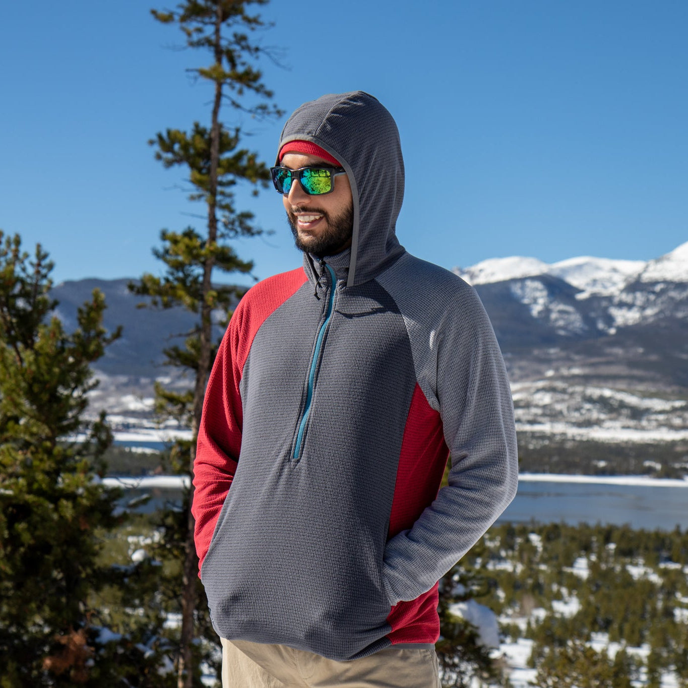 Men's Half-Zip Hooded Pullover 135