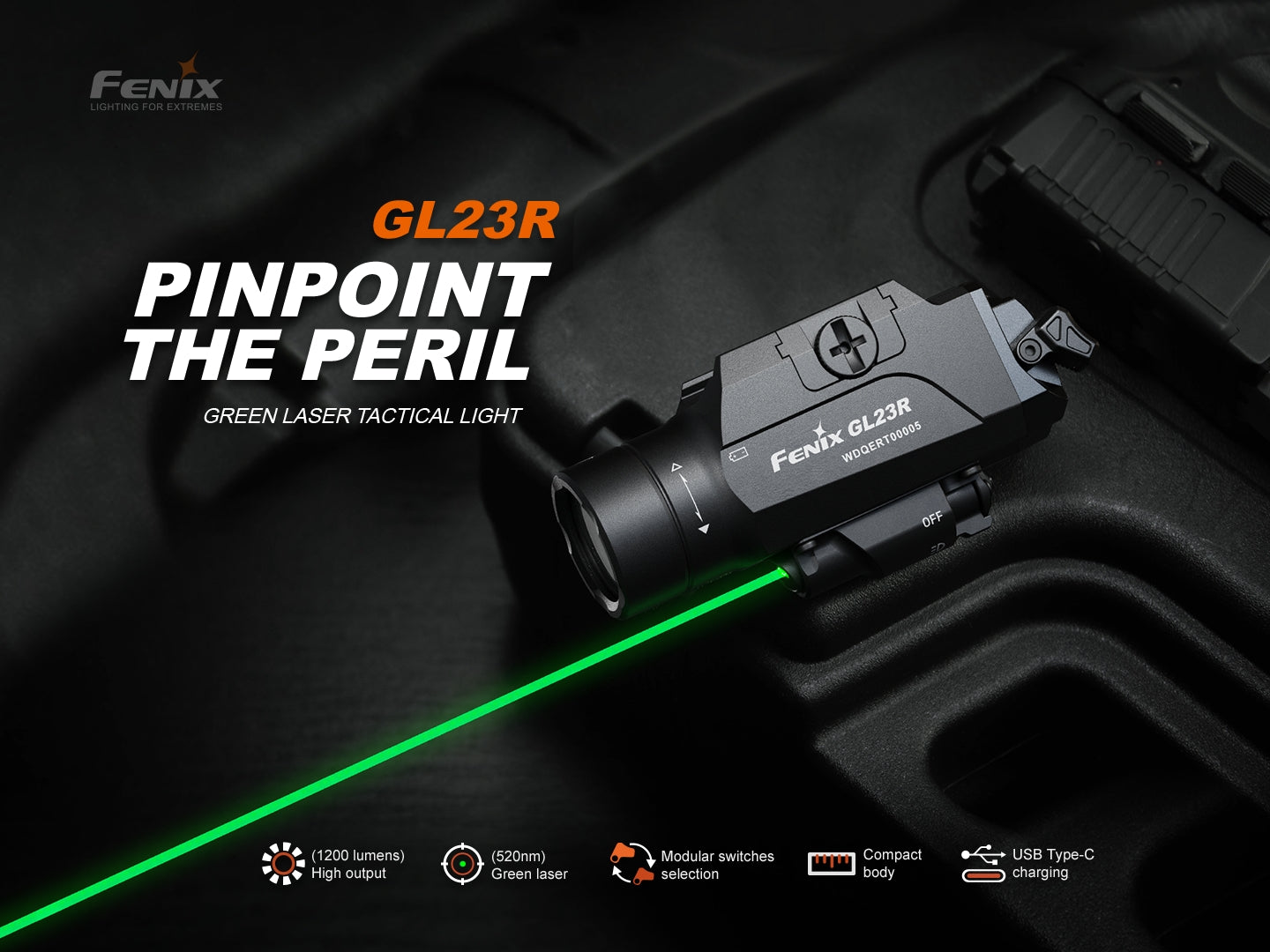 Fenix GL23R Green Laser Tactical Light