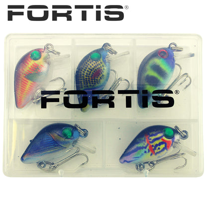 5pc Mini Crankbait Assortment, 1" Long | Floating | FORTIS