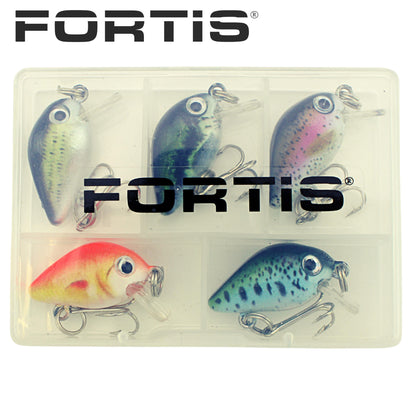 5pc Mini Crankbait Assortment, 1" Long | Floating | FORTIS