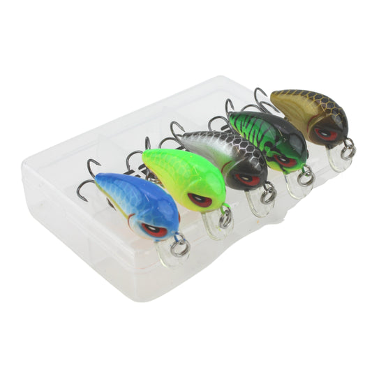 5pc Mini Crankbait Assortment, 1.25" Long | Floating | FORTIS