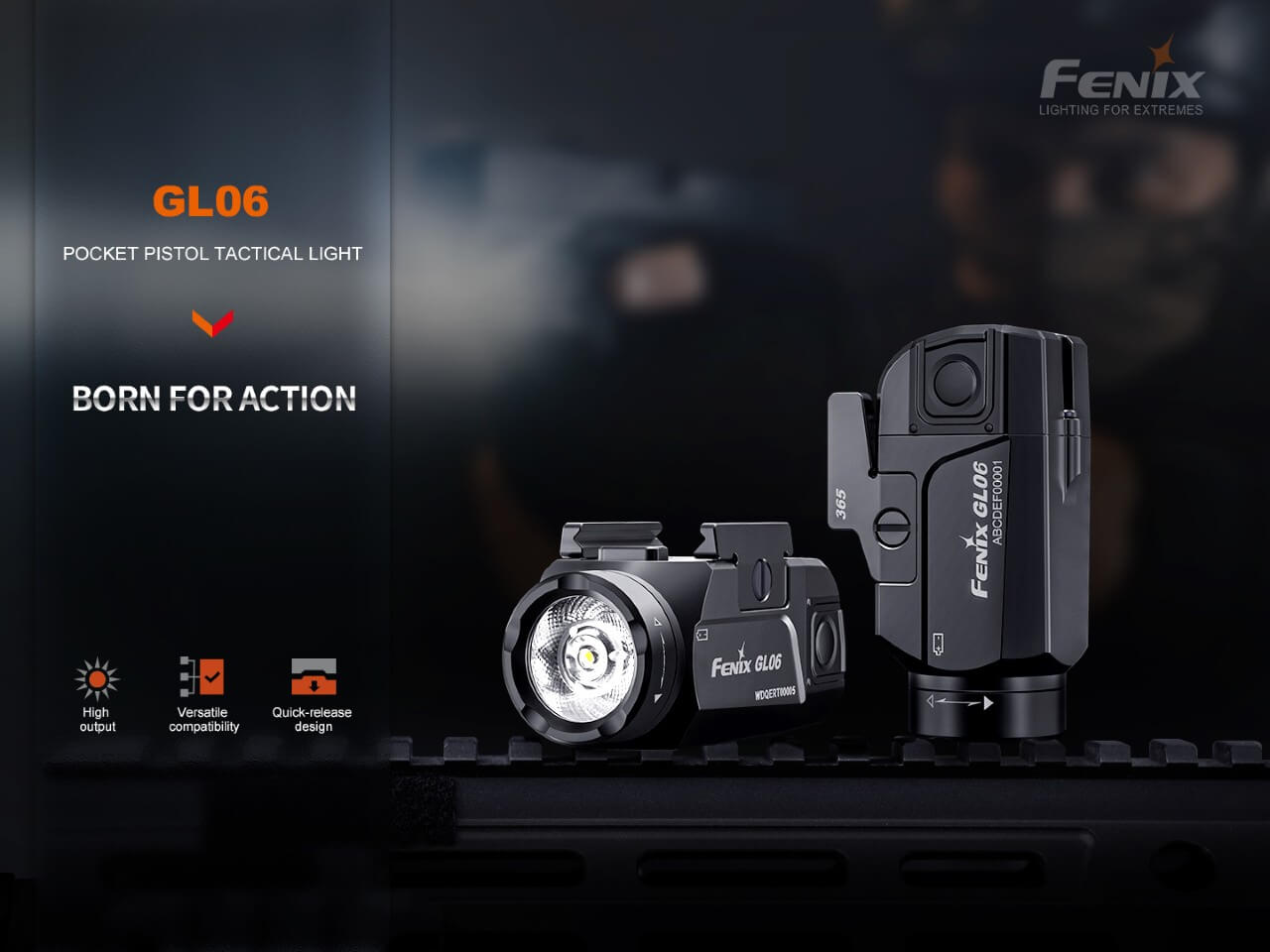 Fenix GL06 Pocket Pistol Tactical LED Light - 600 Lumens