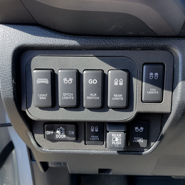 Base Panel for 1 Tall and 3 Short Switch Locations (Tacoma Double Cab)