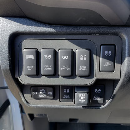 Base Panel for 1 Tall and 3 Short Switch Locations (Tacoma Double Cab)