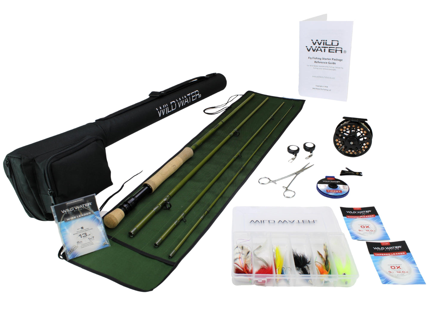 Fly Fishing Kit with Fiberglass Rod, 8wt | 9ft | 4-Piece | Wild Water Fly Fishing