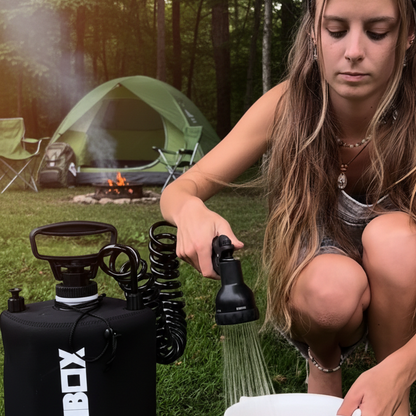 BeachBox Portable Camping Shower Tank - Elevation