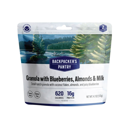 Granola with Blueberries, Almonds & Milk