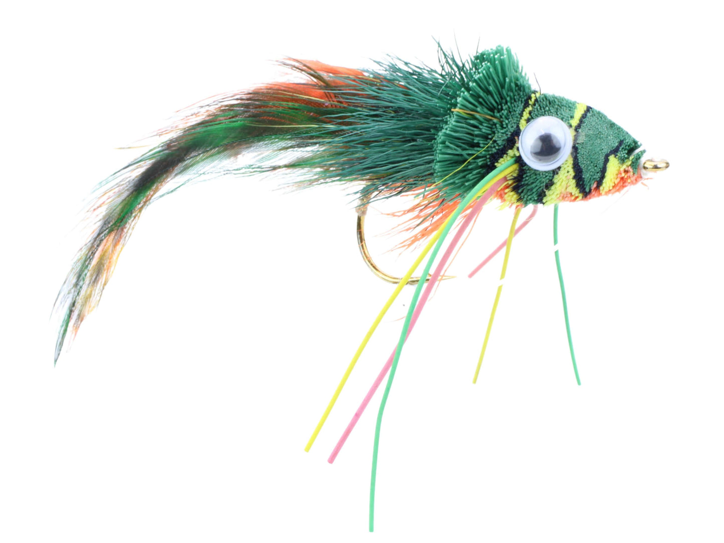 Deer Hair Diver, Size 2 | Green, Yellow and Orange | Qty. 2 | Wild Water Fly Fishing