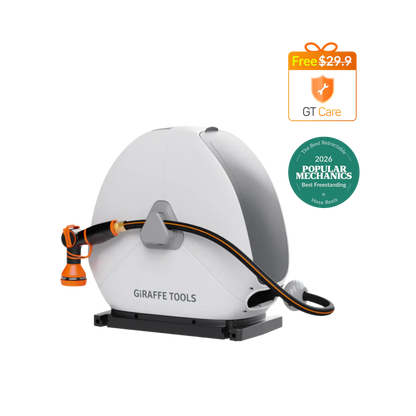 Ground-Mounted Retractable Hose Reel 82ft-130ft