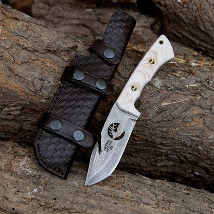 Tranquility Gut Hook Knife with Pearl Resin Handle