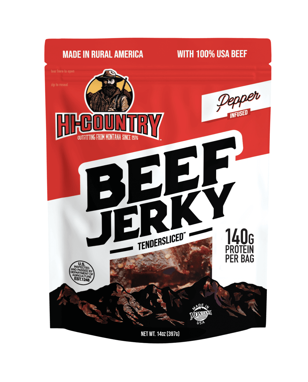 14oz Beef Jerky - Pepper Infused