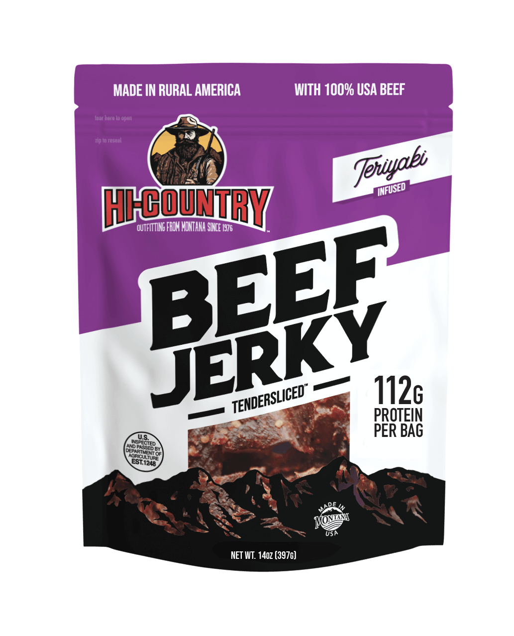 14oz Beef Jerky - Teriyaki Infused