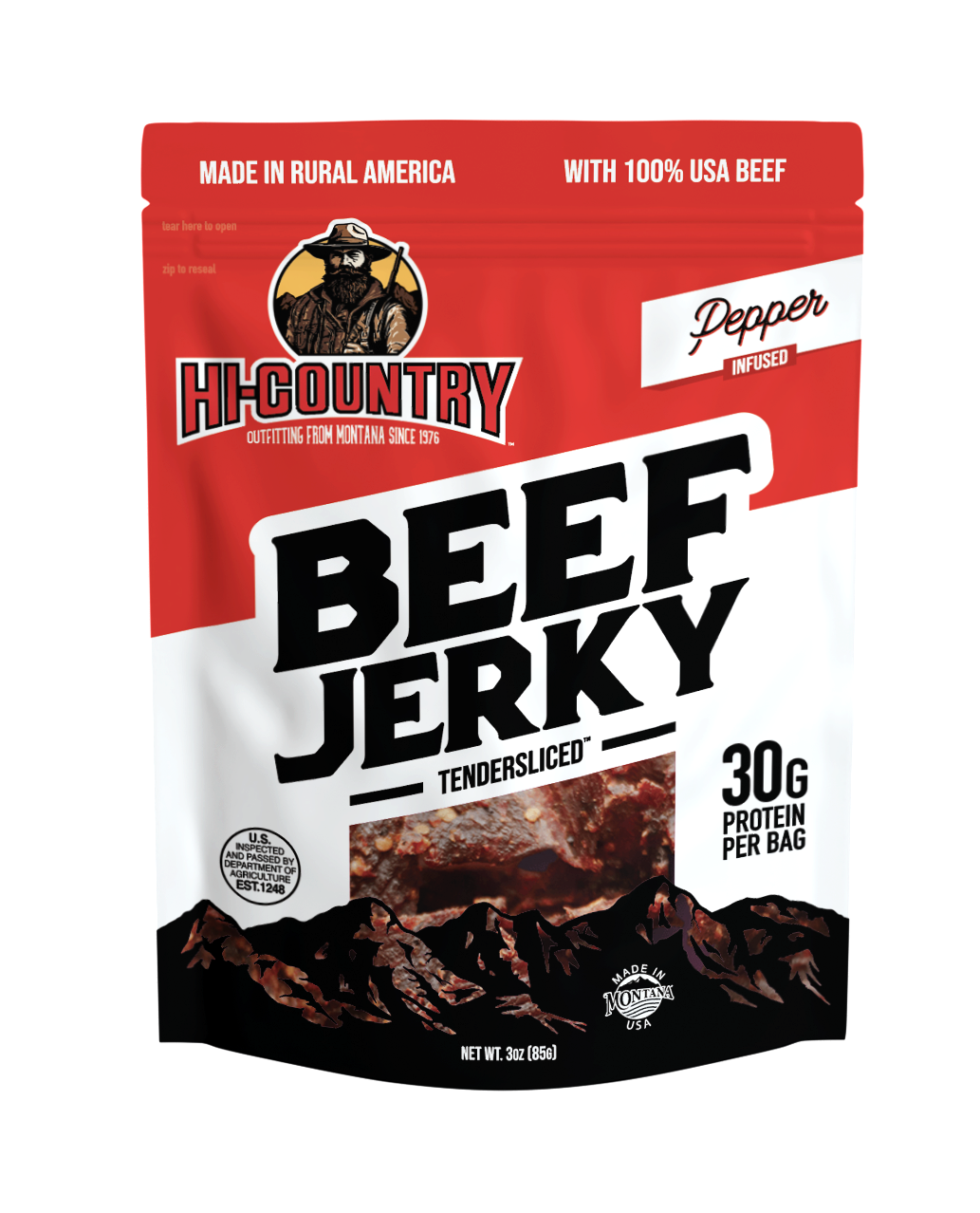 3oz Beef Jerky - Pepper Infused