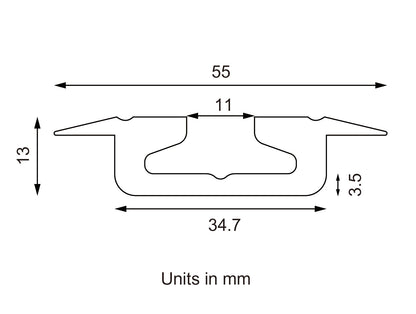 High Capacity Flanged / Recessed L Track