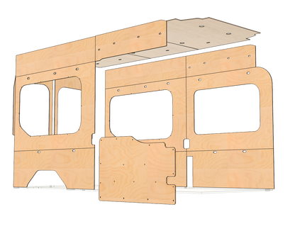 Transit High Roof 148 Wood Wall Kit