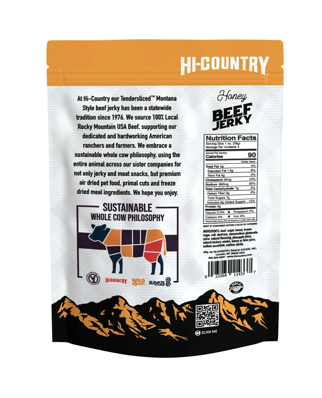 3oz Beef Jerky - Honey Infused