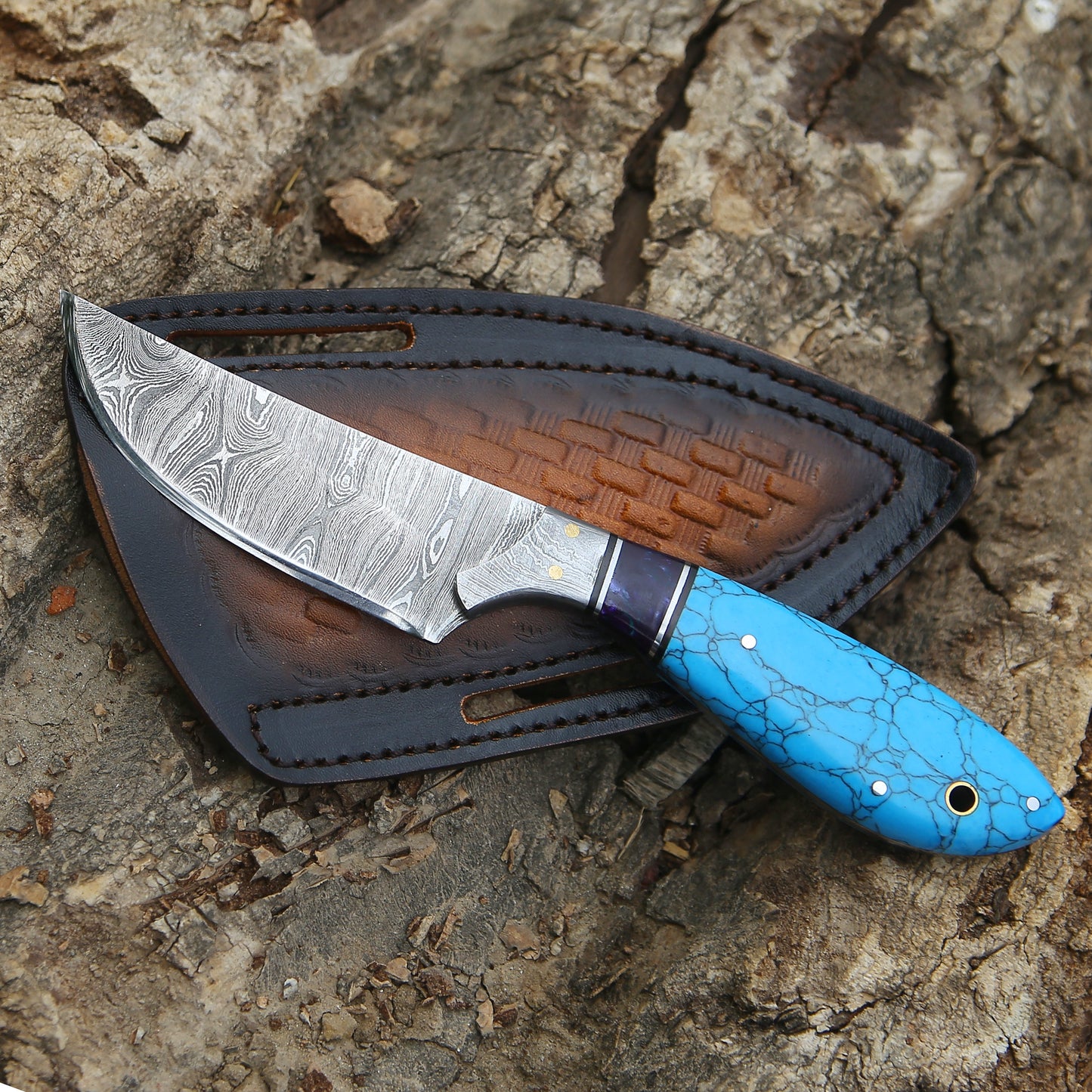 Evoke Handmade Hunting Knife with Leather Sheath