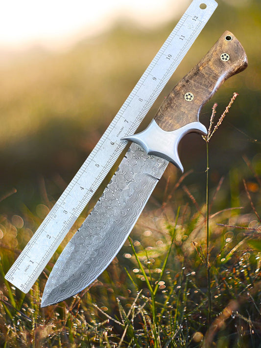 Outback Damascus Hunting Knife