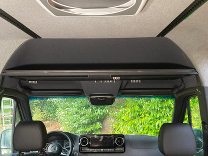 Aluminum Headliner Shelf for Sprinter | Built-in Curtain Rails