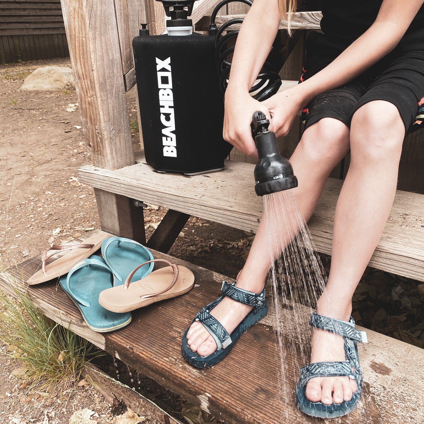 BeachBox Portable Camping Shower Tank 'Black'