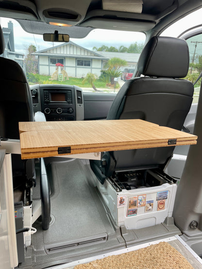 Folding Bamboo Lagun Table for Camper Vans and RVs