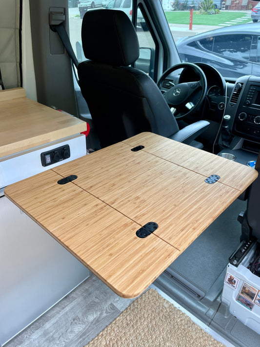 Folding Bamboo Lagun Table for Camper Vans and RVs