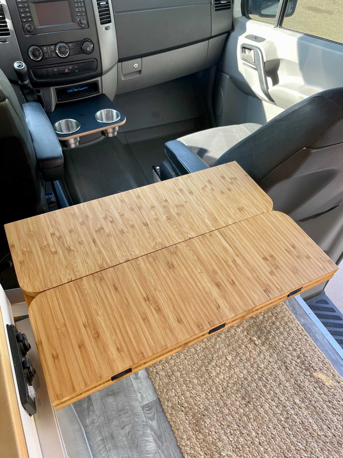 Folding Bamboo Lagun Table 3/4" Thick For Camper Vans and RVs