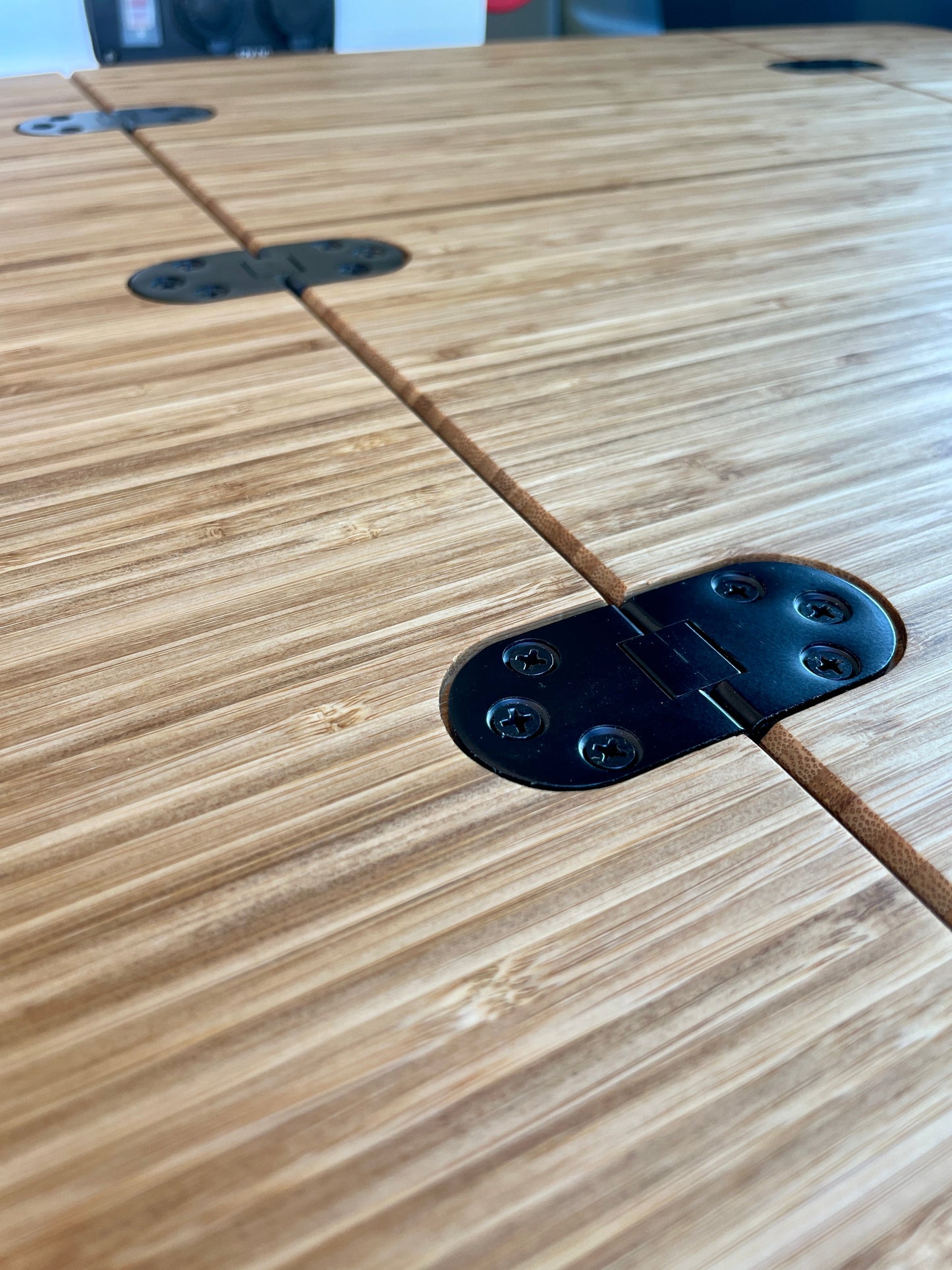 Folding Bamboo Lagun Table 3/4" Thick For Camper Vans and RVs