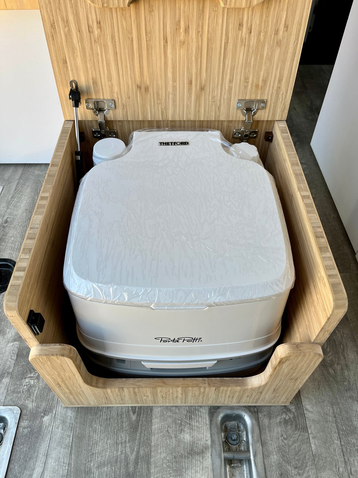 Porta Potti 345/135 Bamboo Toilet Lift top Cabinet Flat Pack Kit